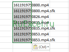 Результат копирования списка