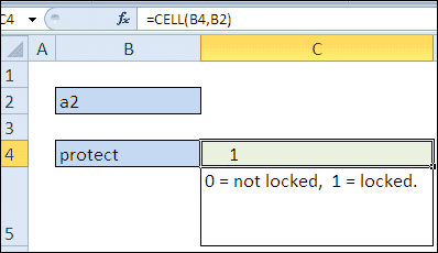 Функция ЯЧЕЙКА в Excel