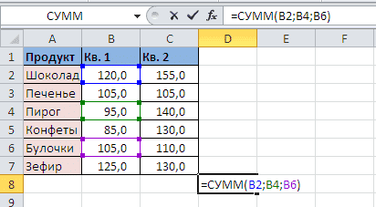 Выделите ячейку мышью