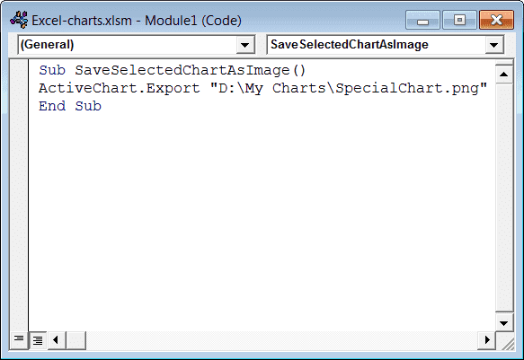 Экспорт диаграммы Excel в изображение