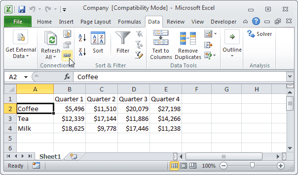 Внешняя ссылка в Excel