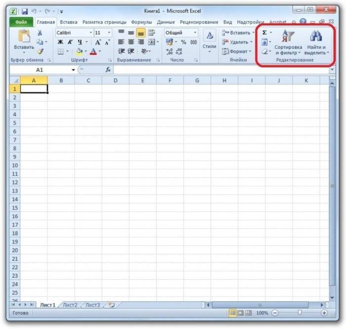 Группа «Редактирование» и ее инструменты