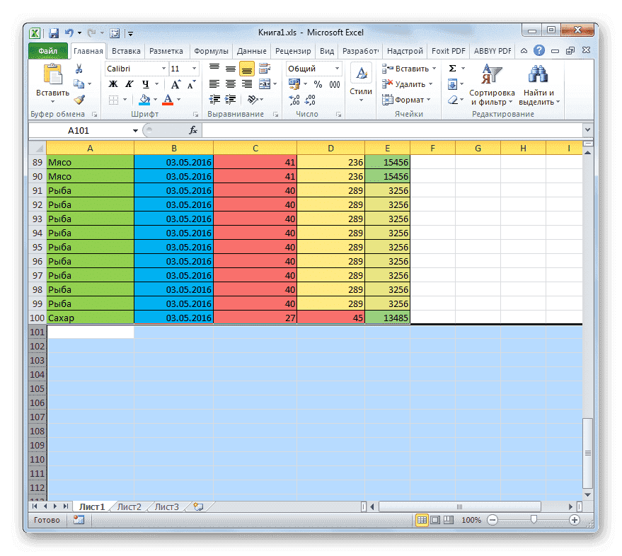 Избыточное форматирование удалено в Microsoft Excel