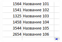 Число и текст в соседних столбцах